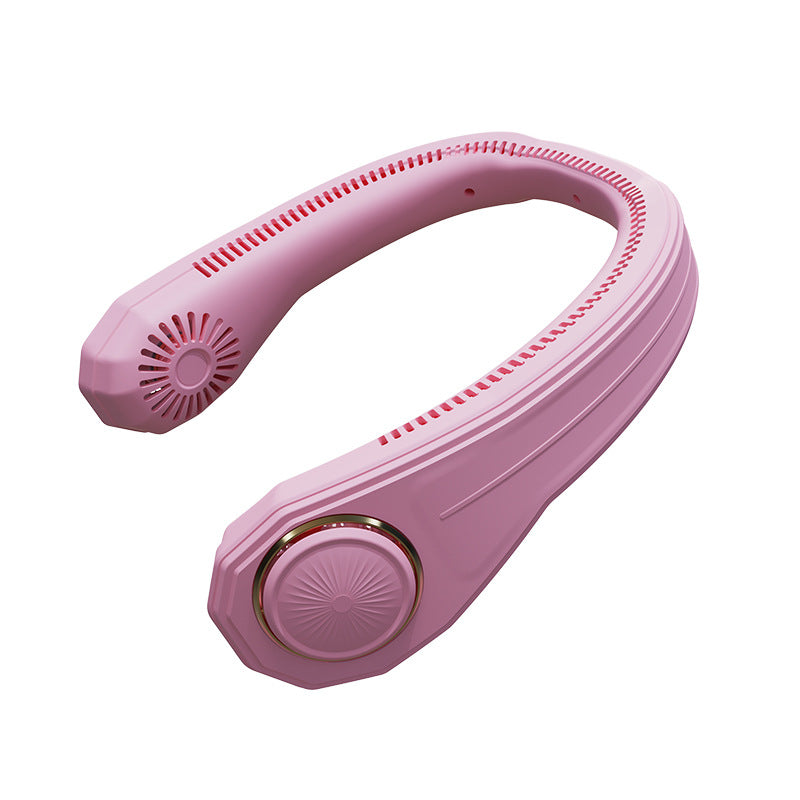 Neckband Electric Fan Power Digital Display front view